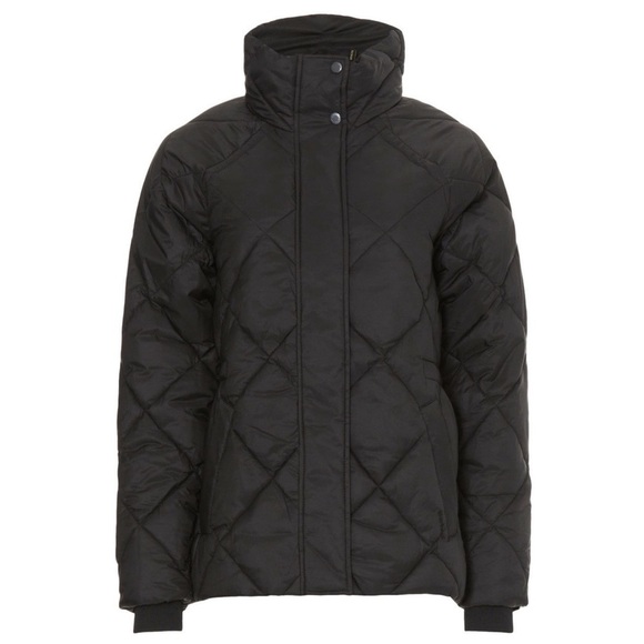 NWT BARBOUR Hoxa Diamond Quilted High Neck Drawcord Waist Slim Puffer Coat 2X - Picture 8 of 9